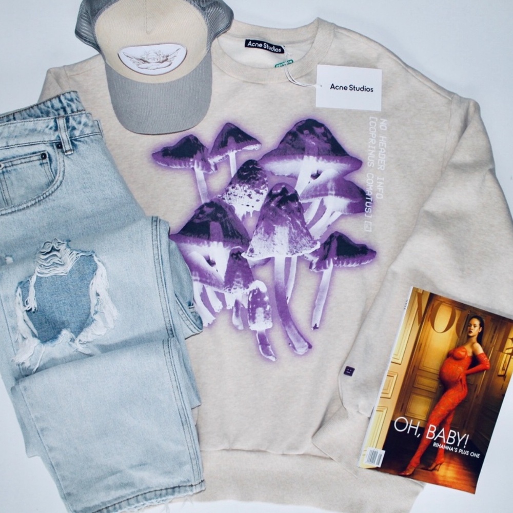 Acne Studios X-Ray Mushroom Graphic Sweatshirt